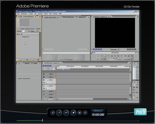 Oberfläche dpunkt: Adobe Premiere CS3